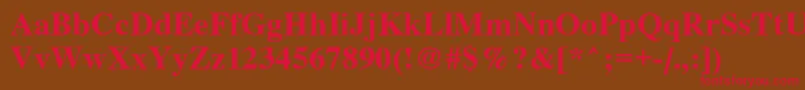 Roman Font – Red Fonts on Brown Background