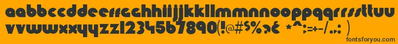 Knuckled Font – Black Fonts on Orange Background