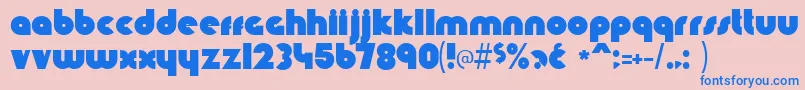 Knuckled Font – Blue Fonts on Pink Background