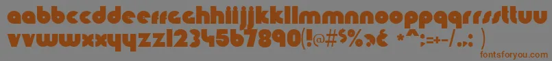 Knuckled Font – Brown Fonts on Gray Background