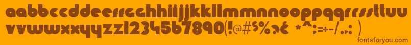 Knuckled Font – Brown Fonts on Orange Background