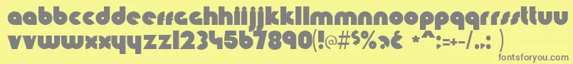 Knuckled Font – Gray Fonts on Yellow Background