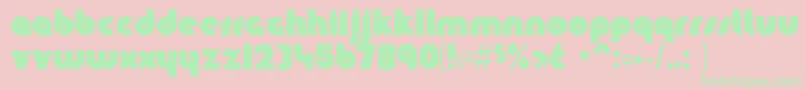 Knuckled Font – Green Fonts on Pink Background