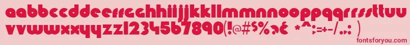 Knuckled Font – Red Fonts on Pink Background