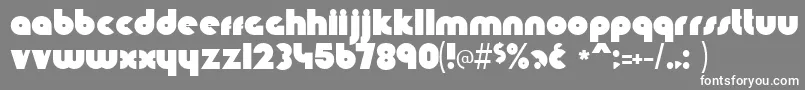 Knuckled Font – White Fonts on Gray Background