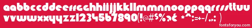 Knuckled Font – White Fonts on Red Background