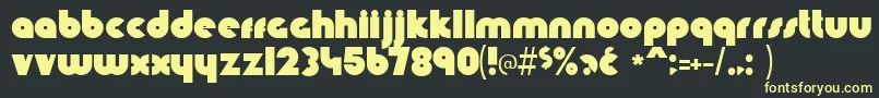 Knuckled Font – Yellow Fonts on Black Background