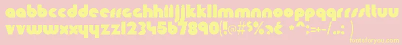 Knuckled Font – Yellow Fonts on Pink Background