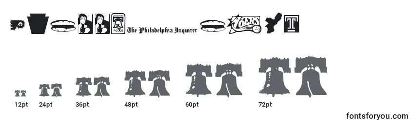 PhillyDings Font Sizes