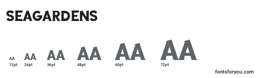 SeaGardens Font Sizes