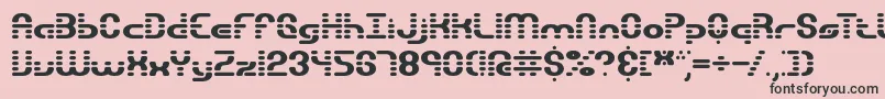 GravitateSegmentsBrk Font – Black Fonts on Pink Background