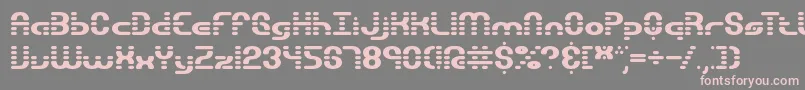 GravitateSegmentsBrk Font – Pink Fonts on Gray Background