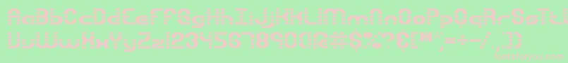 GravitateSegmentsBrk Font – Pink Fonts on Green Background