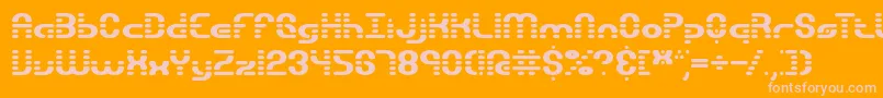GravitateSegmentsBrk Font – Pink Fonts on Orange Background