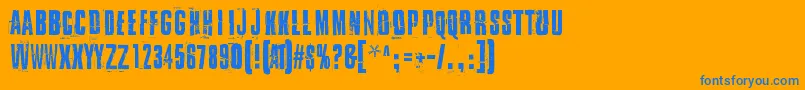IDidItMyWay Font – Blue Fonts on Orange Background