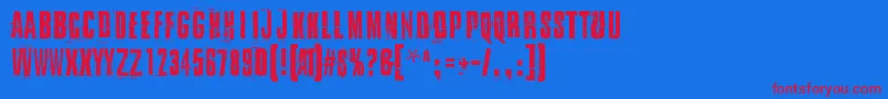 IDidItMyWay Font – Red Fonts on Blue Background
