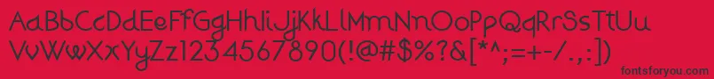 DjiringRegular Font – Black Fonts on Red Background