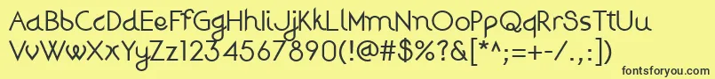 DjiringRegular Font – Black Fonts on Yellow Background