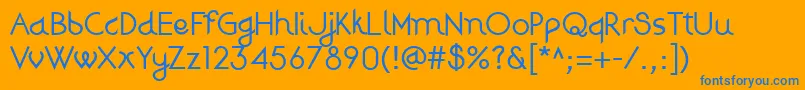 DjiringRegular Font – Blue Fonts on Orange Background