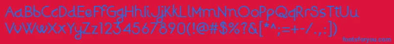 DjiringRegular Font – Blue Fonts on Red Background