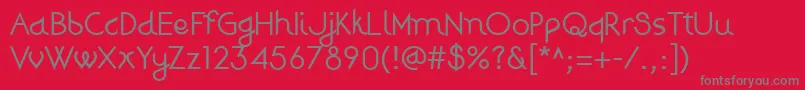 DjiringRegular Font – Gray Fonts on Red Background