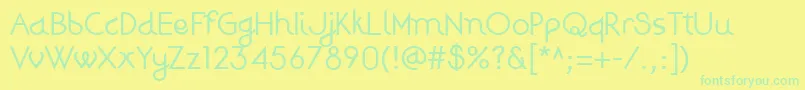 Czcionka DjiringRegular – zielone czcionki na żółtym tle