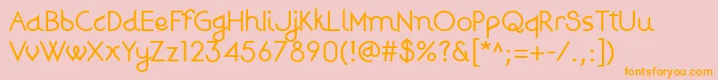 DjiringRegular Font – Orange Fonts on Pink Background