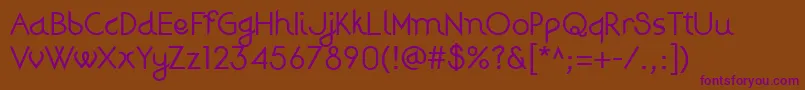 DjiringRegular Font – Purple Fonts on Brown Background