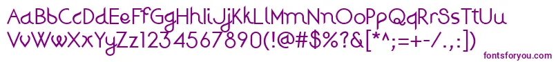 DjiringRegular Font – Purple Fonts on White Background