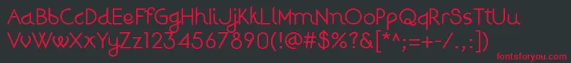 DjiringRegular Font – Red Fonts on Black Background