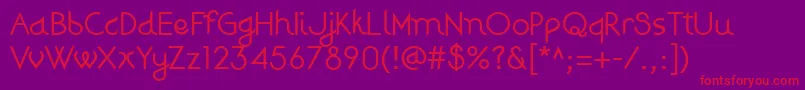 フォントDjiringRegular – 紫の背景に赤い文字
