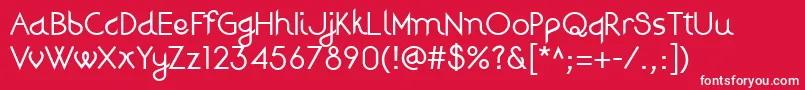 DjiringRegular Font – White Fonts on Red Background
