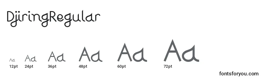 DjiringRegular Font Sizes