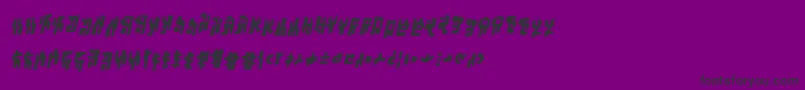 SquiznorbbBold-Schriftart – Schwarze Schriften auf violettem Hintergrund