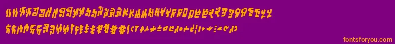 SquiznorbbBold Font – Orange Fonts on Purple Background