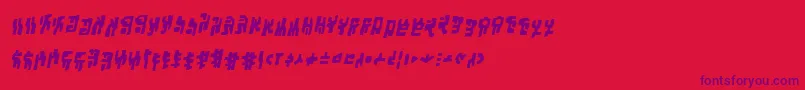 SquiznorbbBold Font – Purple Fonts on Red Background