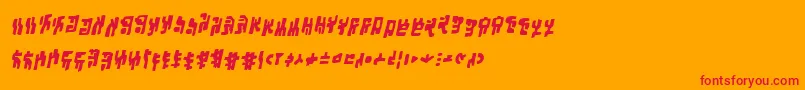 Шрифт SquiznorbbBold – красные шрифты на оранжевом фоне