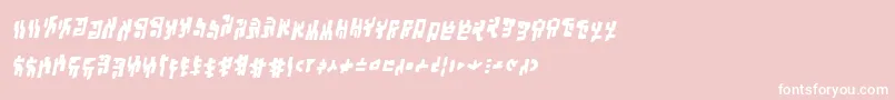 Police SquiznorbbBold – polices blanches sur fond rose