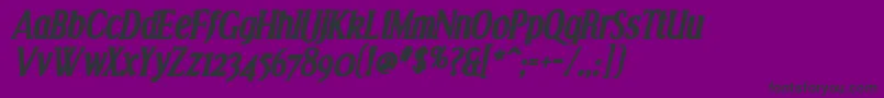 Шрифт EffloresceinkItalic – чёрные шрифты на фиолетовом фоне