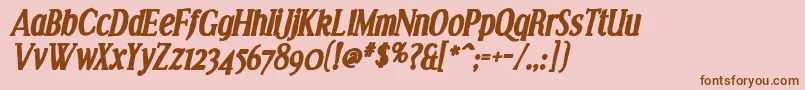 EffloresceinkItalic Font – Brown Fonts on Pink Background