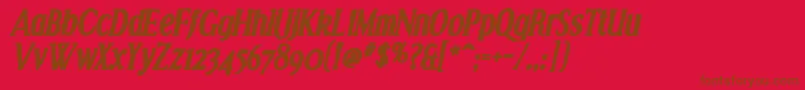 Police EffloresceinkItalic – polices brunes sur fond rouge