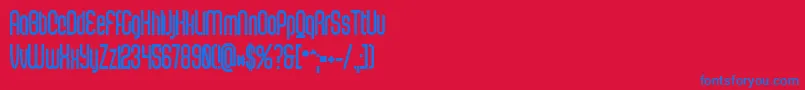 ScantypeblackPersonal Font – Blue Fonts on Red Background