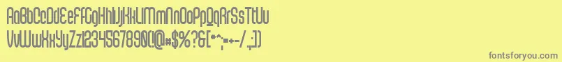 フォントScantypeblackPersonal – 黄色の背景に灰色の文字