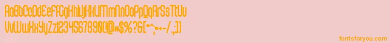 ScantypeblackPersonal Font – Orange Fonts on Pink Background