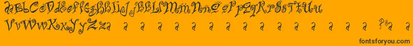 Bitchin Font – Black Fonts on Orange Background