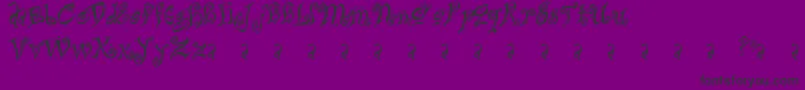 Bitchin Font – Black Fonts on Purple Background