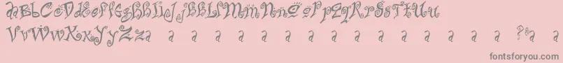 Bitchin-Schriftart – Graue Schriften auf rosa Hintergrund