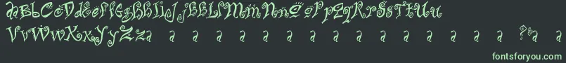 Bitchin Font – Green Fonts on Black Background