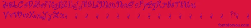 Bitchin Font – Purple Fonts on Red Background