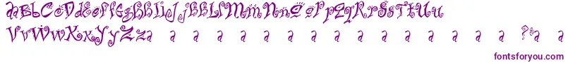 Bitchin Font – Purple Fonts on White Background